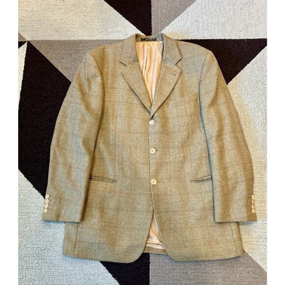 Vintage Hugo Boss Blazer Mens 40R Brown Cashmere Wool‎ Einstein Sports Coat - Picture 1 of 14